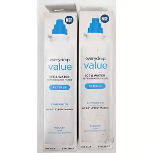 EveryDrop Value FILTER L8 Whirlpool for LG LT800 200 Gallon NSF Filter Lot of 2 - Picture 1 of 6