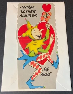 Vintage Valentinskarte unbenutzt "Narr Another Admirer Be Mine" - Bild 1 von 3