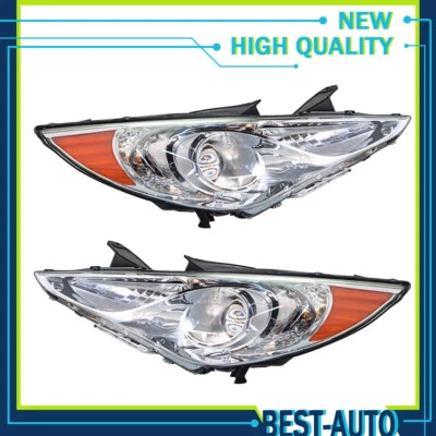 Halogen Headlights Assembly Front For Hyundai Sonata 2011-2014 LH+RH Side Pair - Image 1 of 4