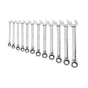 DEWALT SAE Ratcheting Wrench Set 72-Teeth Reversible Full Polish Chrome 12-Piece - Picture 1 of 3