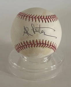 AL LEITER AUTOGRAPHED SIGNED OAL BASEBALL NEW YORK YANKEE AND NEW YORK MET - Picture 1 of 4