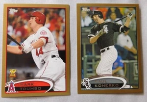 2012 Topps GOLD Baseball Card #1-250 Pick one /2012 - Picture 1 of 107