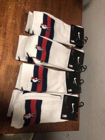 Nike NBA 75th Nets Elite City Edition Crew Socks DA4959-100 Men’s XL 4 Pair Lot Cover