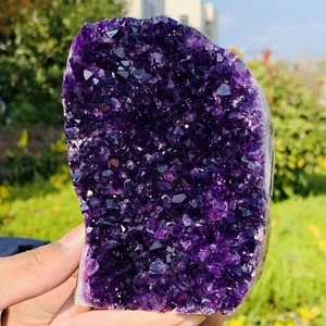2.66LB Natural Amethyst Cluster Quartz Crystal Druzy Geode Stone Reiki Healing - Picture 1 of 14