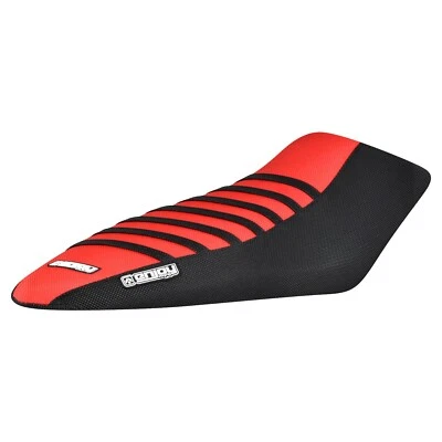 Cubierta de asiento Kawasaki Z 125 Pro Z125 pinza NEGRO/ROJO/NEGRO COSTILLAS #171 Foto 1 de 4