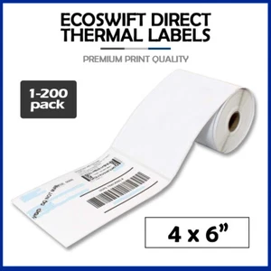 4x6 Direct Thermal Labels Rolls 100 250 1000 for Eltron Zebra 2844 450 Shipping - Picture 1 of 30