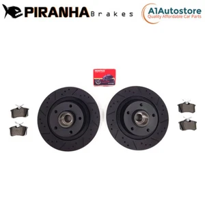 RENAULT MEGANE COUPE RS 250 265 275 TROPHY 08- REAR COATED BRAKE DISCS PADS - Picture 1 of 7