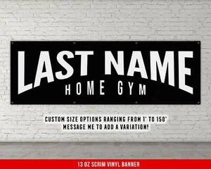 Individuelles Home Gym Banner - Personalisierte Motivation Vinyl Wandkunst - Bild 1 von 8