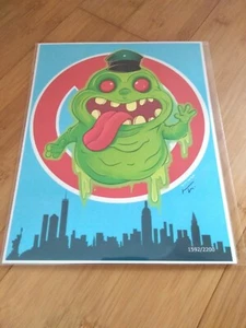 BAM! Impresión Fan Art Cazafantasmas Slimer 8x10 #1592/2200 firmada por artista certificado de autenticidad - Imagen 1 de 2