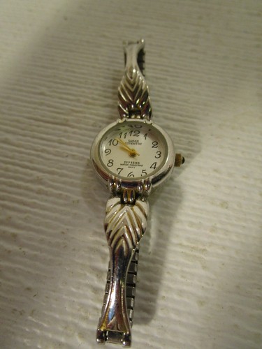 Orologio Vintage Sarah Coventry Supreme Impermeabile Tono Argento con Batteria Nuova