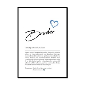 BRUDER | Definition Poster & Kunstdrucke | Wandbilder Geschenk - Bild 1 von 4