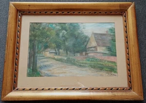 Werner Höll - Landschaftsmotiv - Pastell-Kreide-Zeichnung - signiert - Bild 1 von 3