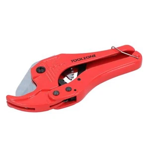 Ratcheting Plastic PVC Tube Cutter For Pipes Up To 42mm Plumbing Cutting Tool - Picture 1 of 6