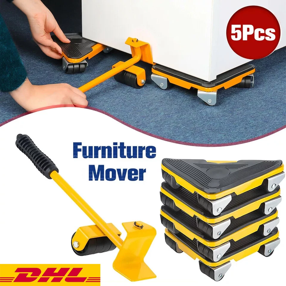 Möbelheber Möbeltransport Möbelrollen Set 5 tlg. 360° Umzughelfer Möbelrücker - Bild 1 von 4