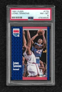 1991 FLEER #179 LIONEL SIMMONS PSA 8 NM-MINT POP 1 NONE HIGHER KINGS LASALLE - Picture 1 of 1