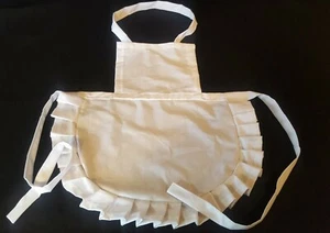 GIRLS POLY COTTON frilled Apron Victorian WW1 Edwardian Maid FANCY DRESS - Picture 1 of 1