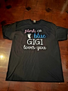 Gigi to be Baby Shower XL Shirt Oma - rosa oder blau Gigi Loves You - Bild 1 von 4