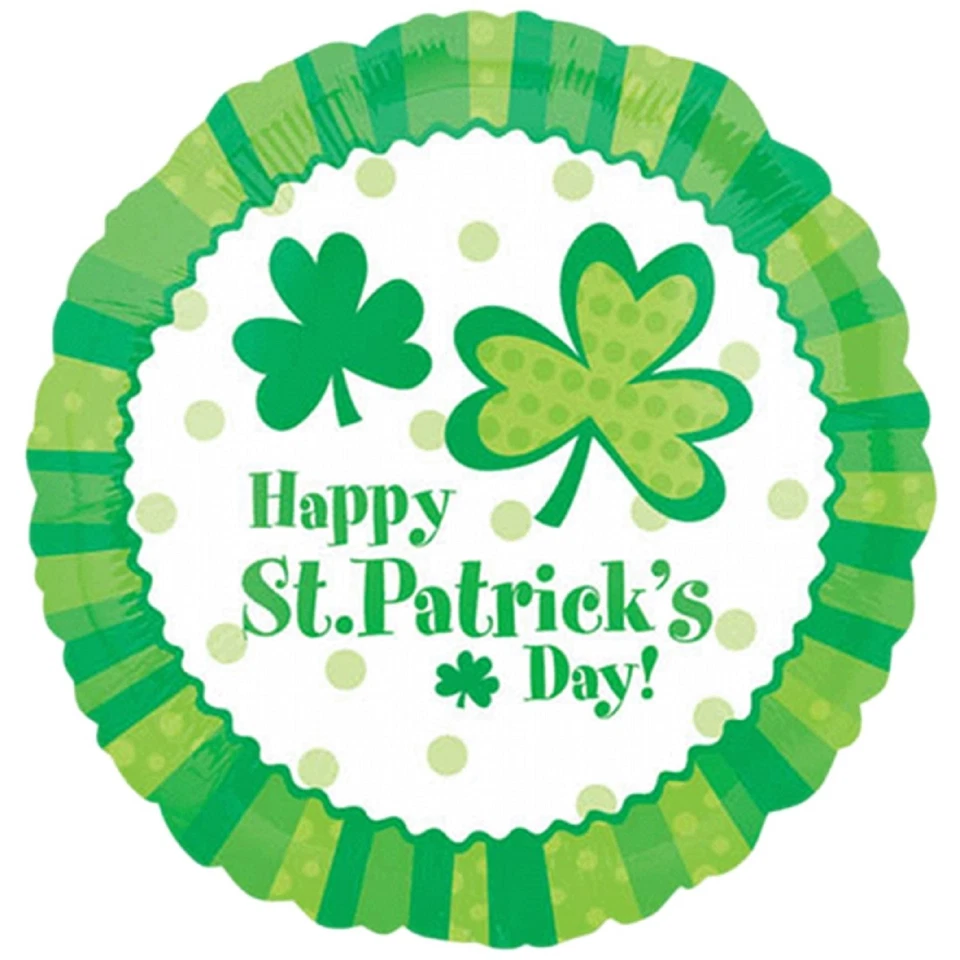 "Happy St Patrick's Day" Party Foil Balloon 45cm - St Patricks Party Supplies - Изображение 1 из 1