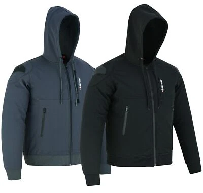 Motorcycle Waterproof Hoodies Racing Jackets Soft-Shell Motorbike CE Armoured - Image 1 of 3