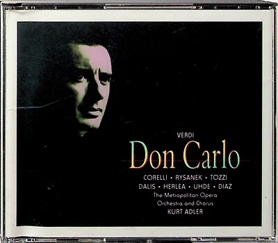 VERDI Don Carlo Live MET 7/3/1964 Adler 3-CD FRANCO CORELLI/LEONIE RYSANEK/DALIS - Image 1 of 3
