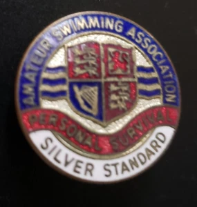 Vintage Amateur Schwimmverein Bronze & Silber Abzeichen - Bild 1 von 2