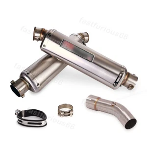 Motorcycle Exhaust System For Suzuki SV650 2003-2015 Muffler Tips Mid Link Pipe - Picture 1 of 11