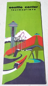 Vintage Seattle Center Tourmap 1970 map World's Fair Brochure - Picture 1 of 4