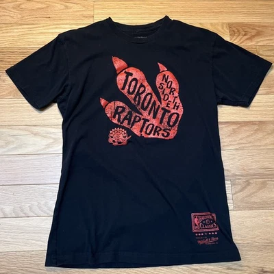 Toronto Raptors Mitchell & Ness T Shirt Mens Black Small Hardwood Classics NBA - Image 1 of 4