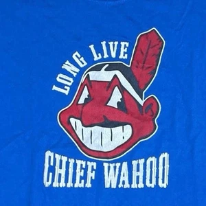 Long Live Chief Wahoo T-Shirt Cleveland Indians Gildan blau rot Gr. XL Grafik - Bild 1 von 6