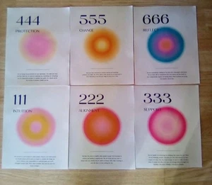 Aura Angel Number Posters 6 pc Unframed - Picture 1 of 10