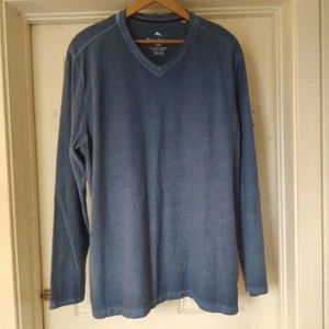 Tommy Bahama Men's/Youth Long Sleeve Shirt Sailing Fishing 97%Cotton Size L Blue - Picture 1 of 10