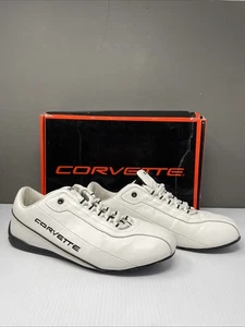 GM Chevrolet Corvette Fahrschuhe Lizenzware Leder weiß Gr: 8 - Bild 1 von 14