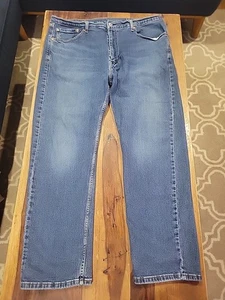 Levis 505 Jeans Herren Größe W40 X L30 Einfarbig Blau Straight Leg Regular Fit Baumwolle - Bild 1 von 10