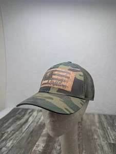 Ariat Flag Patch Baseball Hat Cap Green Camo Mesh Back Snap Back Summer Style - Picture 1 of 14