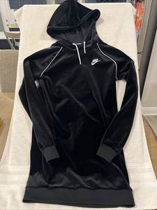Camisa larga de terciopelo negra vintage Nike XS para mujer de colección Y2K - Imagen 1 de 8