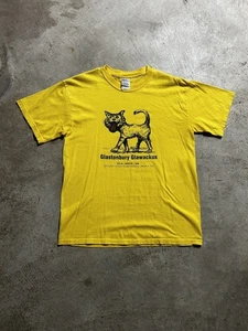 Camiseta de Colección Y2K Glastonbury Glawackus Wacky Cat Humor Arte - Imagen 1 de 5