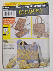 Tote Bag Purse Pocketbook Wallet Simplicity 5598 Sewing Pattern Dummies Easy UC - Picture 1 of 9