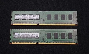 Samsung Desktop RAM  2x1 GB DDR3 M378B2873FH0-CH9 1Rx8 PC3-10600U-09-10-A0 - Picture 1 of 2