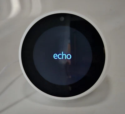 Amazon Echo Spot - Smart Assistant Alarm Clock - White - with Alexa *RARE* - Image 1 of 4