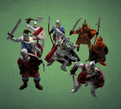 Lot of 8 VTG 80s Dungeons & Dragons LJN Mercenaries & Men At Arms PVC Figures - Image 1 of 4