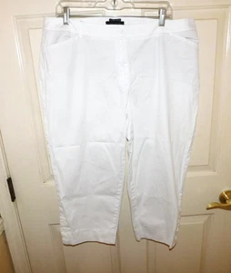 Talbots Women's The Perfect Skimmer White Cropped Pants Size 16W - Picture 1 of 6
