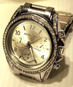 Michael Kors Watch Womens Date Dial Silver Tone Quartz MK-1142 - Picture 1 of 10
