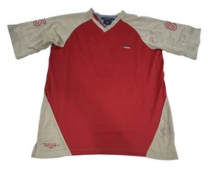 Vintage Rare 90s Tommy Jeans Hilfiger #85 Football Jersey Shirt Size Medium Red - Picture 1 of 9