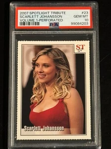 2007 Spotlight Tribute Vol 1 #23 Scarlett Johansson (B) PSA GEM MINT 10 (pop:2) - Foto 1 di 2