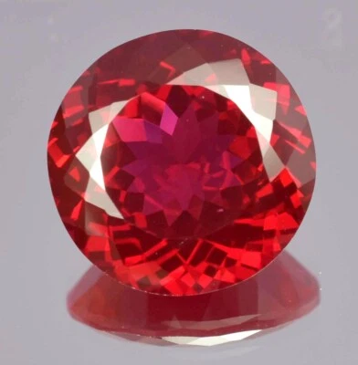 Natural Flawless Mozambique Blood Red Ruby Round Cut Loose Gemstone 27.25 Ct - Image 1 of 4