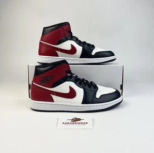 Nike Air Jordan 1 Mid Rosso/Nero Chicago EU 44.5 Uomo Sneakers BQ6472-160 Nuove - Foto 1 di 8