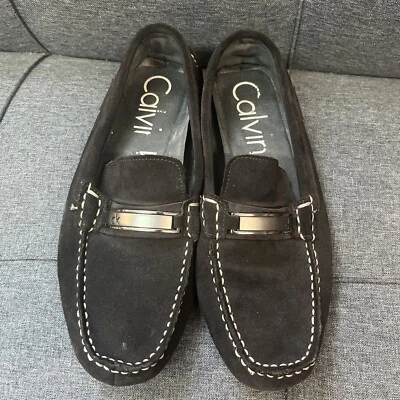Zapatos mocasines sin cordones Calvin Klein Marcel para hombre talla 10,5 gamuza mocasín Foto 1 de 4