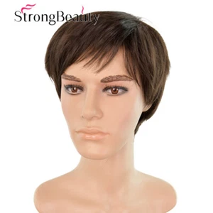 Short Men's/Boy Straight Heat Resistant Natural Wigs Party Hair Anime Wigs - Picture 1 of 5