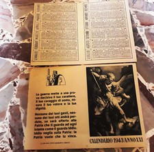 CALENDARIO 1943 ANNO XXI - FASCISMO - SAN MICHELE duce guerra esercito raro