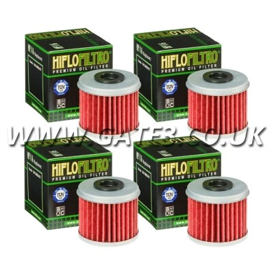 4 x Honda CRF450R 2002-2024 HIflofiltro Premium Oil Filter HF116 - Image 1 of 2
